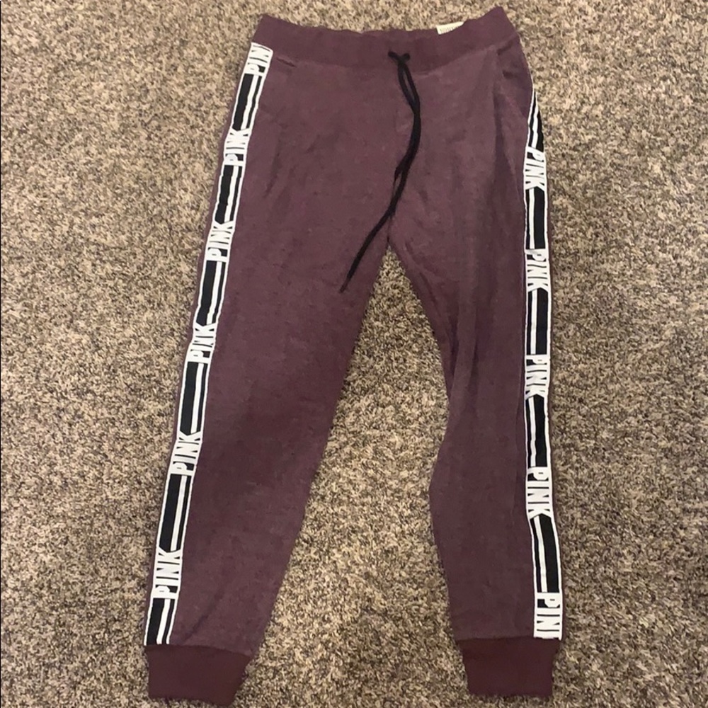 PINK Maroon Classic Joggers